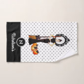 ハロウィーンクラシックエレガントロングブラックドレスファッション バスタオルセット (ハンドタオル)