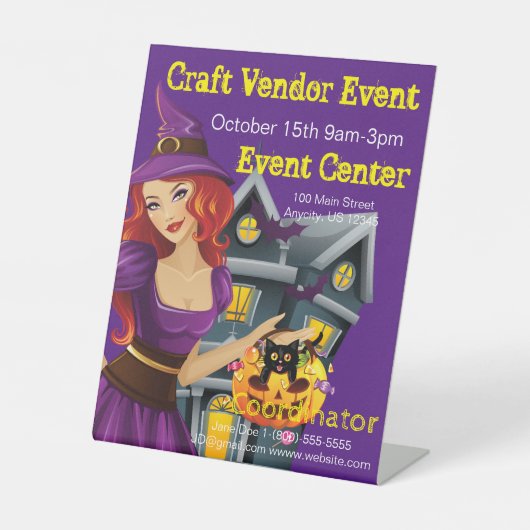 ハロウィーンクラフトベンダーイベント 台座サイン (正面)