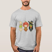 ハロウィーンクリーチャー顔マスク Tシャツ (正面)