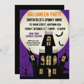 ハロウィーンクリーフ幽霊のよく出るィックハウスフルムーンマンガ 招待状 (正面/裏面)