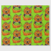 ハロウィーンクリープコリーカボチャの血スプラッツホラー ラッピングペーパー (フラット)