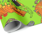 ハロウィーンクリープコリーカボチャの血スプラッツホラー ラッピングペーパー (ロールコーナー)