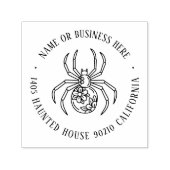 ハロウィーンクリープスパイダー名前をカスタムする差出人住所 セルフインキングスタンプ (デザイン)