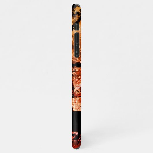 ハロウィーンクリープフライ風変わり抽象芸術アート iPhoneケース (左側)