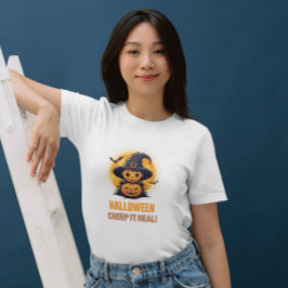 ハロウィーンクリープ実在itパンプキン&ウィッチウーメン tシャツ