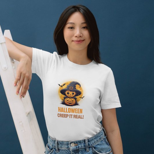 ハロウィーンクリープ実在itパンプキン&ウィッチウーメン tシャツ