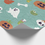 ハロウィーンクリーミーなカクテルパンプキン幽霊 ラッピングペーパー (角)