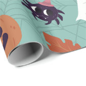 ハロウィーンクリーミーなカクテルパンプキン幽霊 ラッピングペーパー (ロールコーナー)