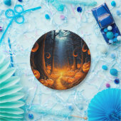 ハロウィーンクリーミーハロウィーンのカボチャのちょうちんカボチャ ペーパープレート (パーティー)