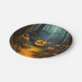 ハロウィーンクリーミーハロウィーンのカボチャのちょうちんカボチャ ペーパープレート (アングル)