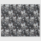 ハロウィーンクリーミーピエロ不気味シーズン ラッピングペーパー (フラット)