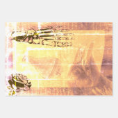 ハロウィーンクリームクロウヴィンテージエフェメラ ラッピングペーパーシート (正面3)