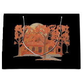 ハロウィーンクリー幽霊のよく出るムハウス ラージペーパーバッグ (正面)