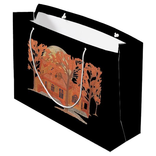 ハロウィーンクリー幽霊のよく出るムハウス ラージペーパーバッグ (裏面アングル)