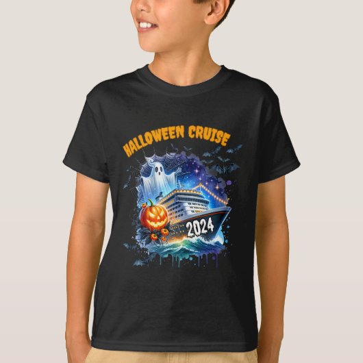 ハロウィーンクルーズ幽霊2024マッチングファミリーブーCr Tシャツ (正面)