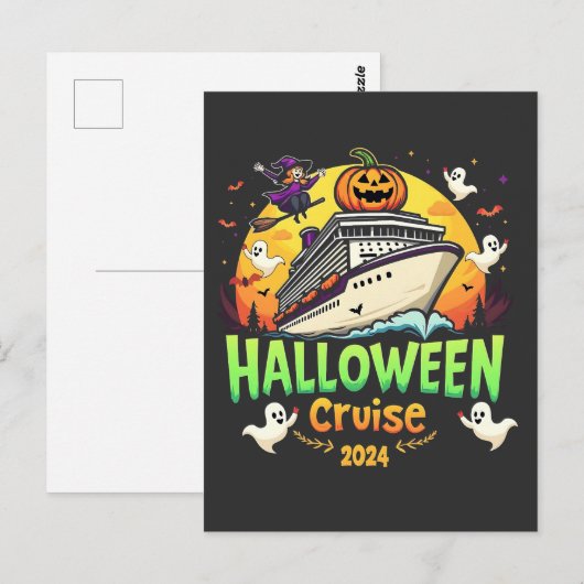 ハロウィーンクルーズ2024クルーズ不気味ファミリートリップ ポストカード (正面/裏面)