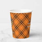 ハロウィーンクレストオーバータータンチェック紙カップ 紙コップ (左)