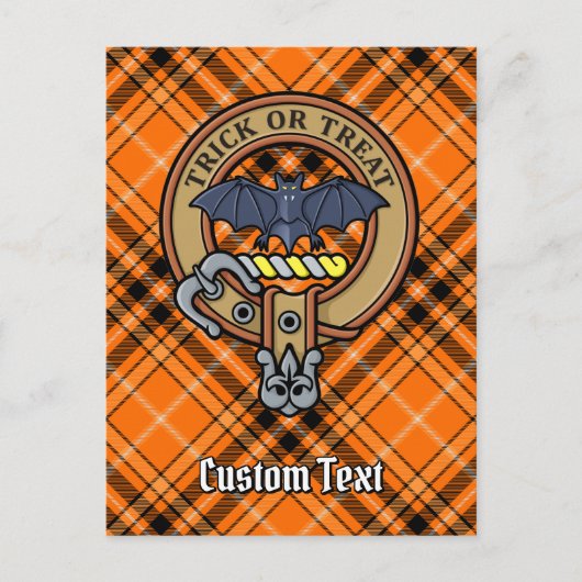 ハロウィーンクレストオーバータータンチェック ポストカード (正面)