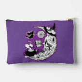ハロウィーンクレセントムーンウィッチスカル アクセサリーポーチ (裏面)