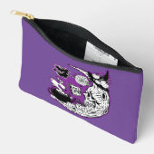 ハロウィーンクレセントムーンウィッチスカル アクセサリーポーチ (見開き)