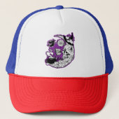 ハロウィーンクレセントムーンウィッチスカル キャップ (正面)