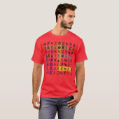 ハロウィーンクロスワードパズルファミリー Tシャツ (正面フル)