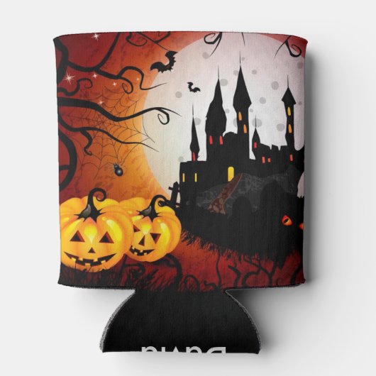 ハロウィーンクーラーボックス幽霊のよく出る/シーン 缶クーラー (裏面)