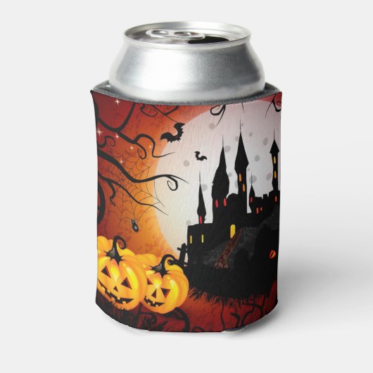 ハロウィーンクーラーボックス幽霊のよく出る/シーン 缶クーラー (缶裏面)