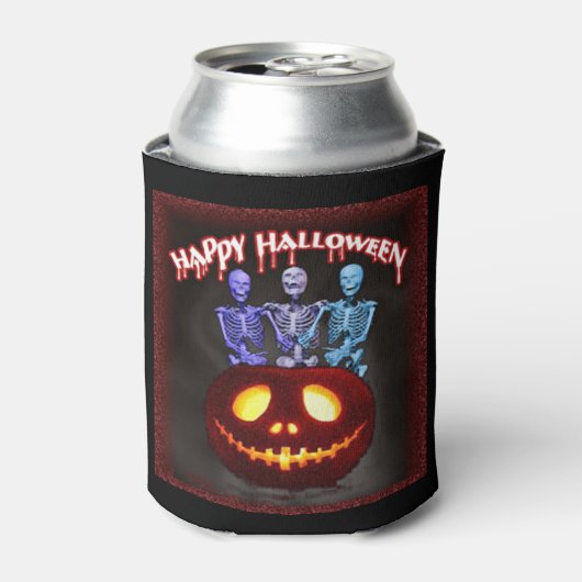 ハロウィーンクーラーボックス/スケルトン 缶クーラー (缶正面)