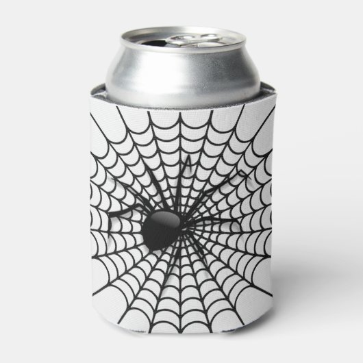 ハロウィーンクーラーボックス/スパイダーとくもの巣 缶クーラー (缶正面)