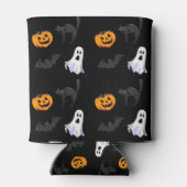 ハロウィーンクーラーボックス/幽霊、カボチャと猫 缶クーラー (裏面)