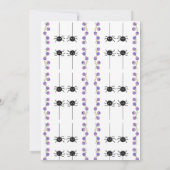 ハロウィーングラディエント幽霊スカルガーランド誕生日 招待状 (裏面)