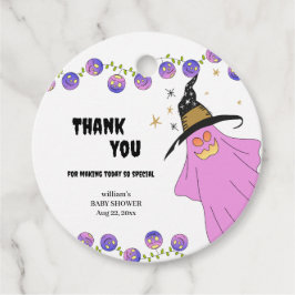 ハロウィーングラデーション幽霊スカルガーランドベビーシャワー フェイバータグ