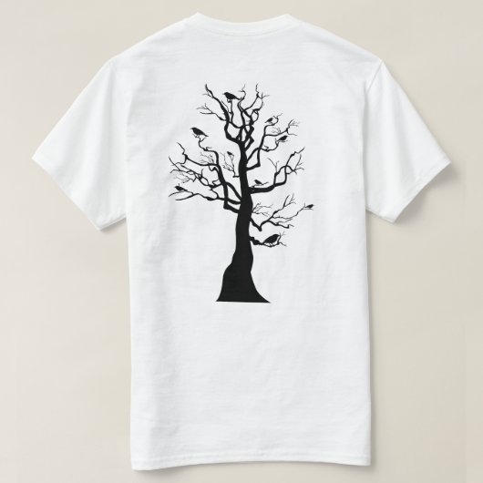 ハロウィーングラフィックTシャツ不気味- Pumpkin & Horro Tシャツ (デザイン裏面)