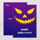 ハロウィーングリニング顔ハロウィーンのカボチャのちょうちんパンプキン (正面/裏面)