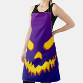 ハロウィーングリニング顔ハロウィーンのカボチャのちょうちんパンプキン エプロン (インサイチュ)