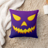 ハロウィーングリニング顔ハロウィーンのカボチャのちょうちんパンプキン クッション (ブランケット)