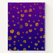 ハロウィーングリニング顔ハロウィーンのカボチャのちょうちんパンプキン ノートブック (裏面)