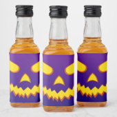 ハロウィーングリニング顔ハロウィーンのカボチャのちょうちんパンプキン リキュールボトルラベル (ボトル)