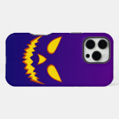 ハロウィーングリニング顔ハロウィーンのカボチャのちょうちんパンプキン iPhoneケース (裏面横)