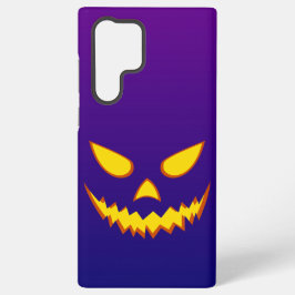 ハロウィーングリニング顔ハロウィーンのカボチャのちょうちんパンプキン SAMSUNG GALAXY S22 ULTRAケース