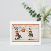 ハロウィーングリーティングカボチャのスティック ポストカード (スタンド正面)