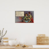 ハロウィーングリーティングキャンドルグリース ポスター (キッチン)