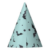 ハロウィーングリーンこうもりパターン パーティーハット (裏面)