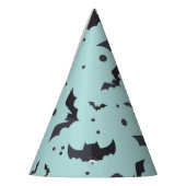ハロウィーングリーンこうもりパターン パーティーハット (左)