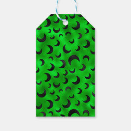 ハロウィーングリーンと黒い半月 ギフトタグ