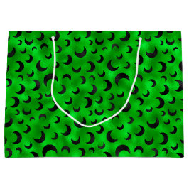 ハロウィーングリーンと黒い半月 ラージペーパーバッグ