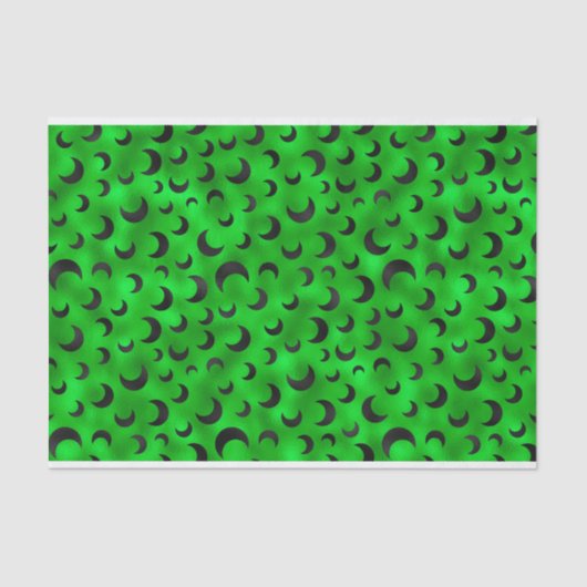 ハロウィーングリーンと黒い半月 薄葉紙 (正面)