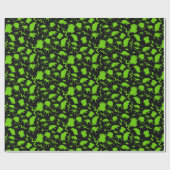 ハロウィーングリーンの不気味なクローリーネズミのクモ ラッピングペーパー (フラット)