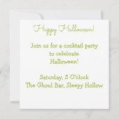 ハロウィーングリーンエイリアン 招待状 (裏面)